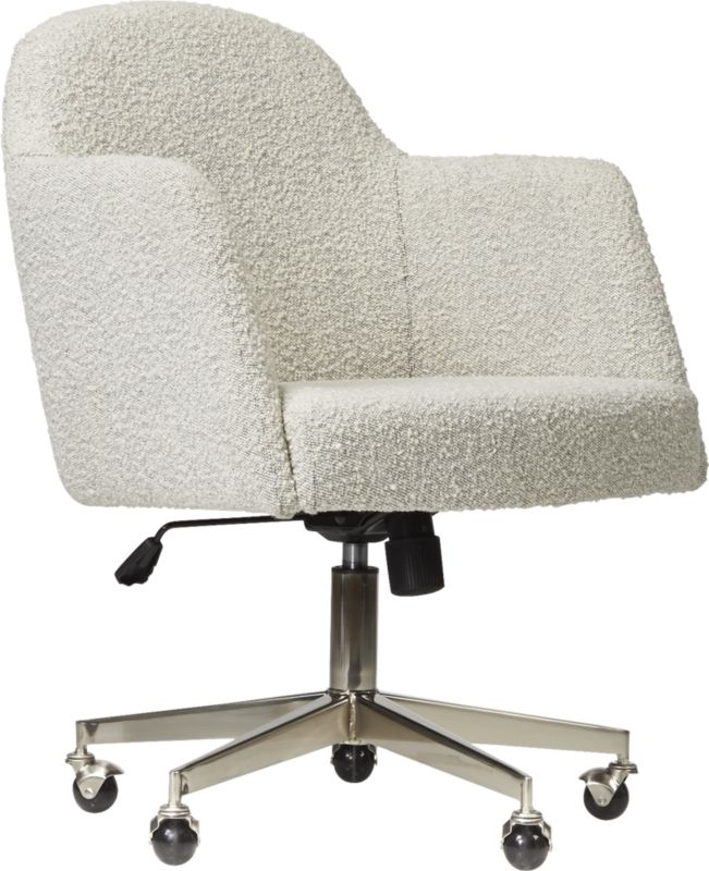 Miles Grey Boucle Office Chair - Image 3