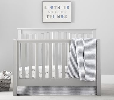 Kendall 4-in-1 Convertible Crib &amp; Lullaby Mattress Set, Gray, Flat Rate - Image 4