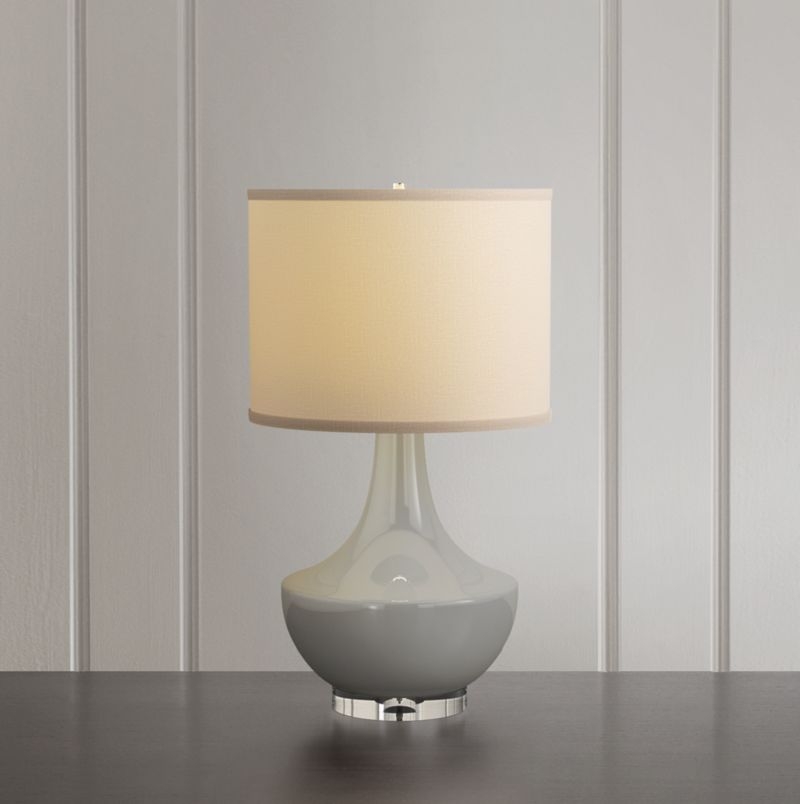 Spectrum Table Lamp with Flared Ceramic and Acrylic Base - yellow - Image 2