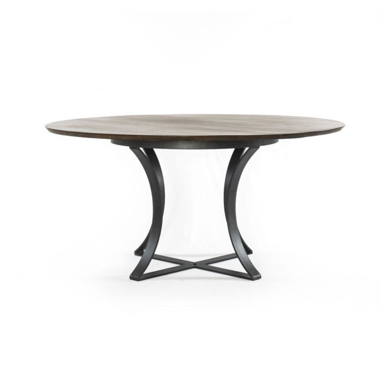 Gage 60"  Brown Wood Top Dining Table - Image 3