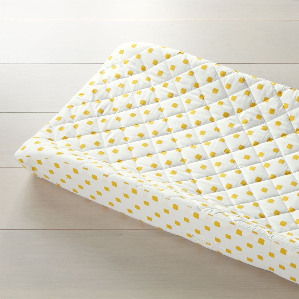 Yellow Square Changing Pad Cover - Image 0