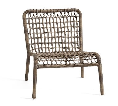 Baja Woven Lounge Chair, Modern Taupe - Image 0