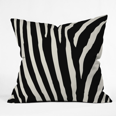 Caston Zebra Stripes Outdoor Throw Pillow