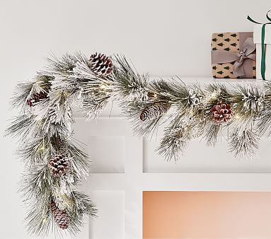 Frosted Pine Cone Garland - Image 0