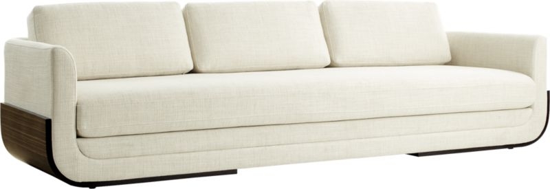 Remy White Wood Base Sofa - Image 3
