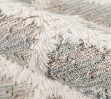 Elba Handwoven Flatweave Wool Rug, 5 x 7', Grey/Ivory - Image 2