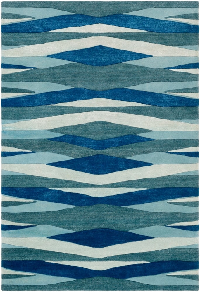 Artist Studio Blue Indoor 2' x 3' Handmade Rug - Image 0
