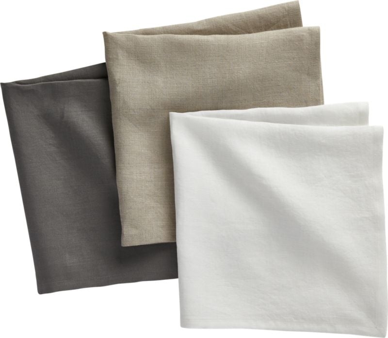 Bolt White Linen Napkin Set of 4 - Image 5