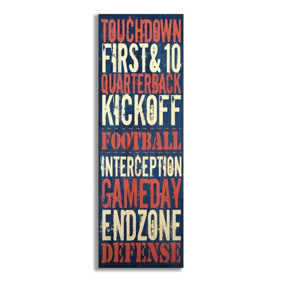 Kleckner Touchdown Football Textual Art Wall Plaque - Image 0