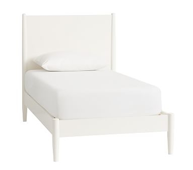 west elm x pbk Mid-Century Bed, White, Twin, Flat Rate - Image 0