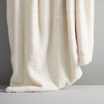 Faux Fur Arctic Throw, White, 50"x70" - Image 0