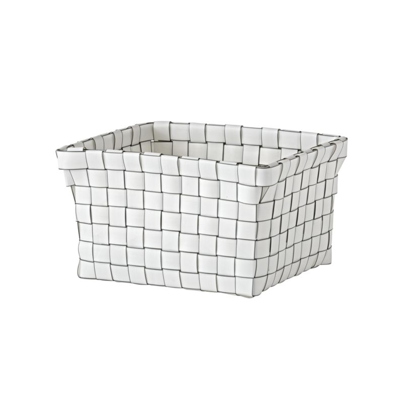 Strapping Woven White Shelf Basket - Image 6