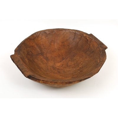Round Wooden Dough Decorative Bowl - Image 0