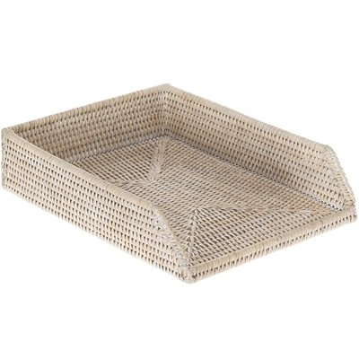 Telford Handwoven Rattan Stackable Letter Tray - Image 0