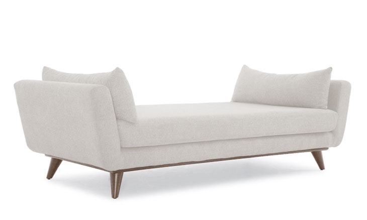 Beige Hughes Mid Century Modern Daybed - Prime Dove - Coffee Bean - Image 0
