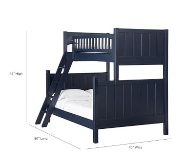 Camp Twin-Over-Full Bunk Bed, Simply White - Image 2