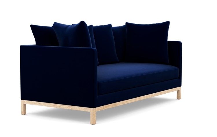 Jasper Sofa with Oxford Blue Fabric and Natural Oak legs - Image 1