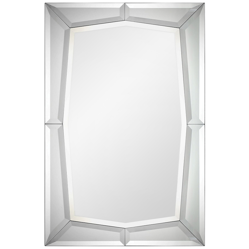 Sulatina Mirrored Geometric Edge 32" x 48" Wall Mirror - Style # 40R46 - Image 0