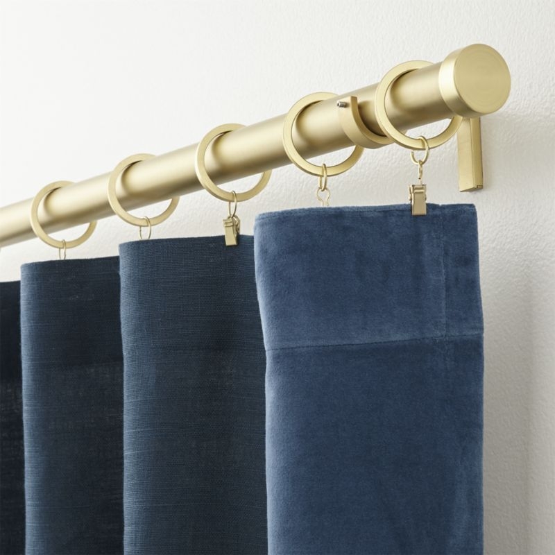 Ezria Blue Linen Curtain Panel 48"x96" - Image 2