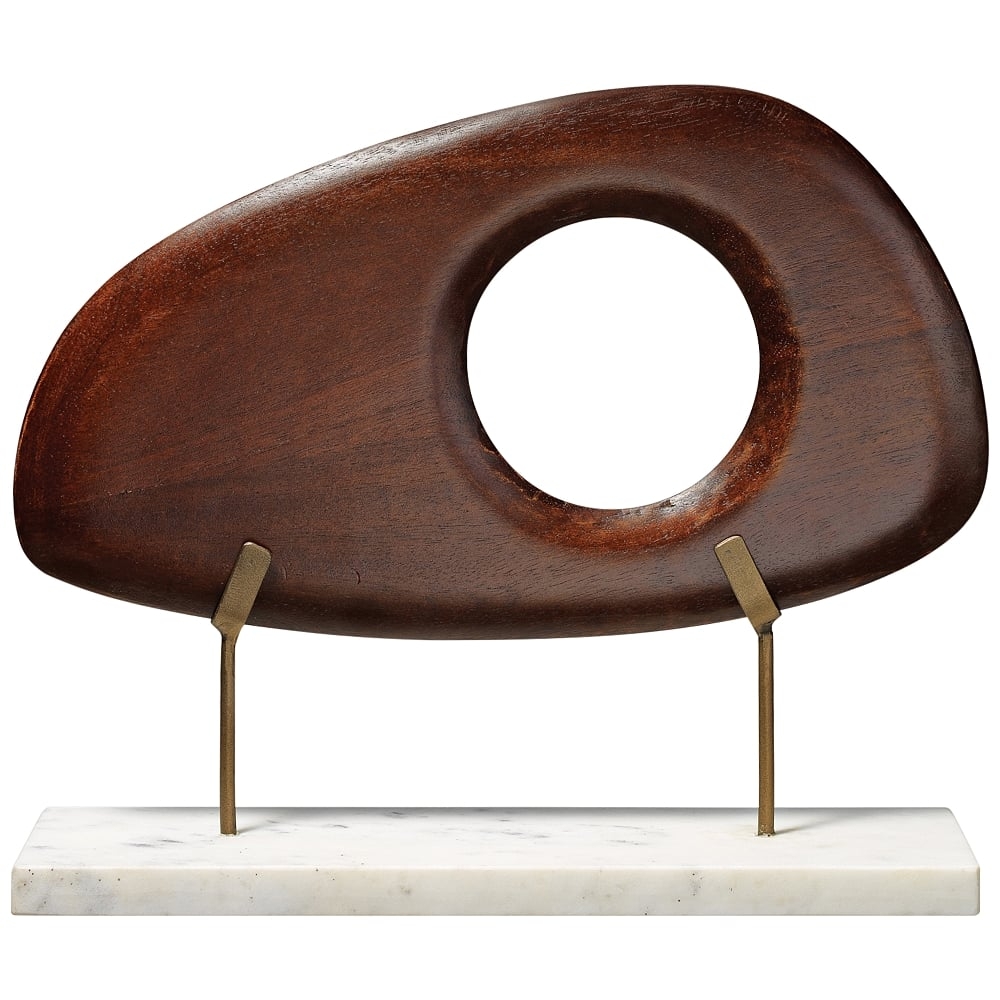 Jamie Young Betty 14" Wide Dark Wood Long Object Sculpture - Style # 37R26 - Image 0
