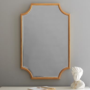 Scallop Gold Leaf Mirror, 24"x36", UPS - Image 0