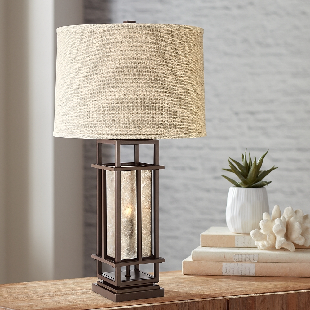 Matthew Brown Metal Table Lamp with LED Night Light - Style # 63R88 - Image 0