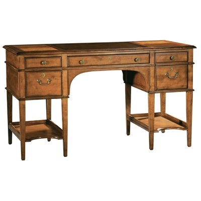 Talley Leather Top Leg Executive Desk - Image 0