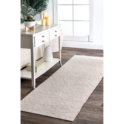 Asther Hand-Woven Taupe Area Rug - Image 0