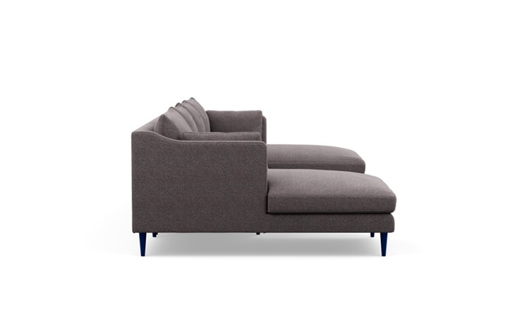Caitlin by The Everygirl U-Sectional with Boysen Fabric and Matte Indigo legs - Image 2