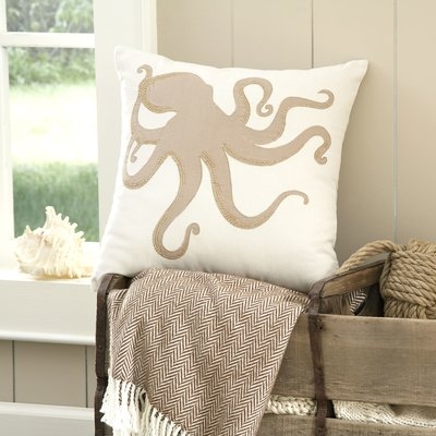 Amesbury Octopus Embellished Pillow Cover - Image 0