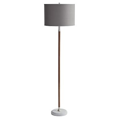 Cooper Floor Lamp, Wood/Nickel/Concrete - Image 0