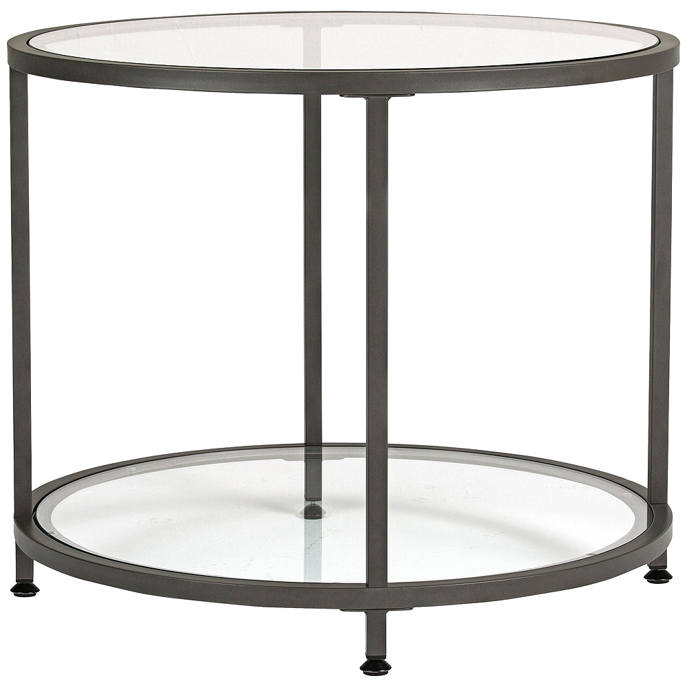 Studio Designs Home Camber Pewter Round End Table - Style # 9D926 - Image 0