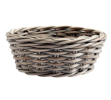 Briar Thick Weave Low Round Basket, Large - Image 0