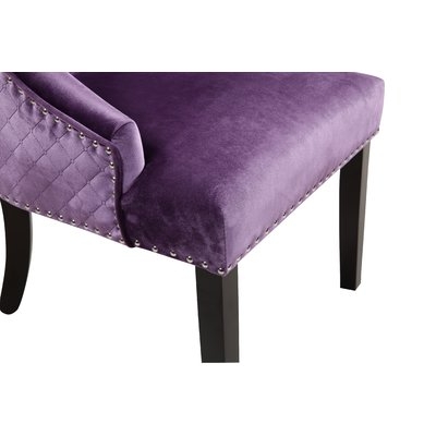 Broseley Diamond Button Tufted Upholstered Dining Chair - Image 1