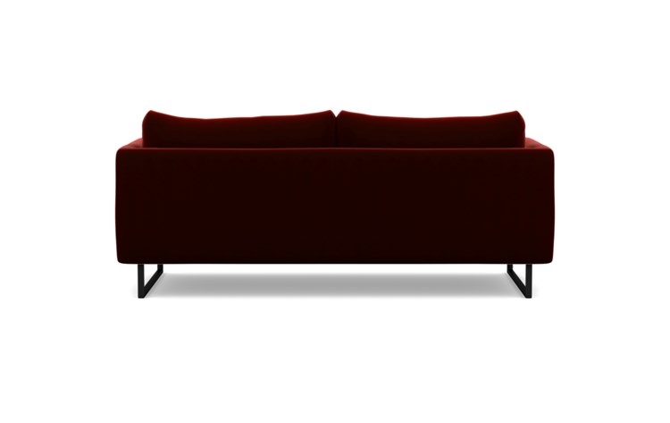 Owens Sofa with Red Bordeaux Fabric and Matte Black legs - Image 3