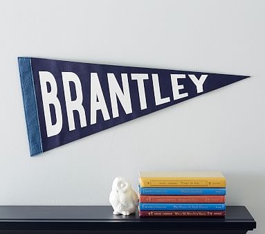 Personalized Pennant Flag, Navy - Image 0