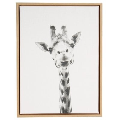 'Giraffe Portrait' Framed Graphic Art Print on Canvas - Image 0