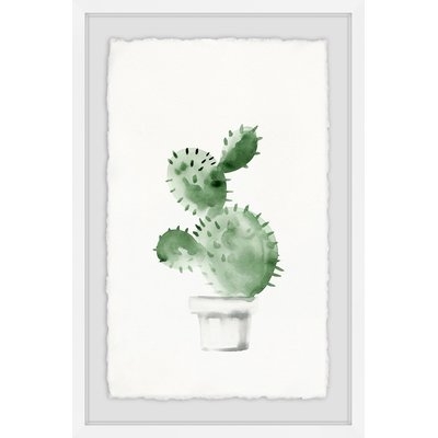 'Spiky Succulent' Framed Watercolor Painting Print - Image 0