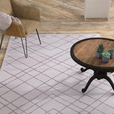 Basset Power-Loomed White Area Rug - Image 0