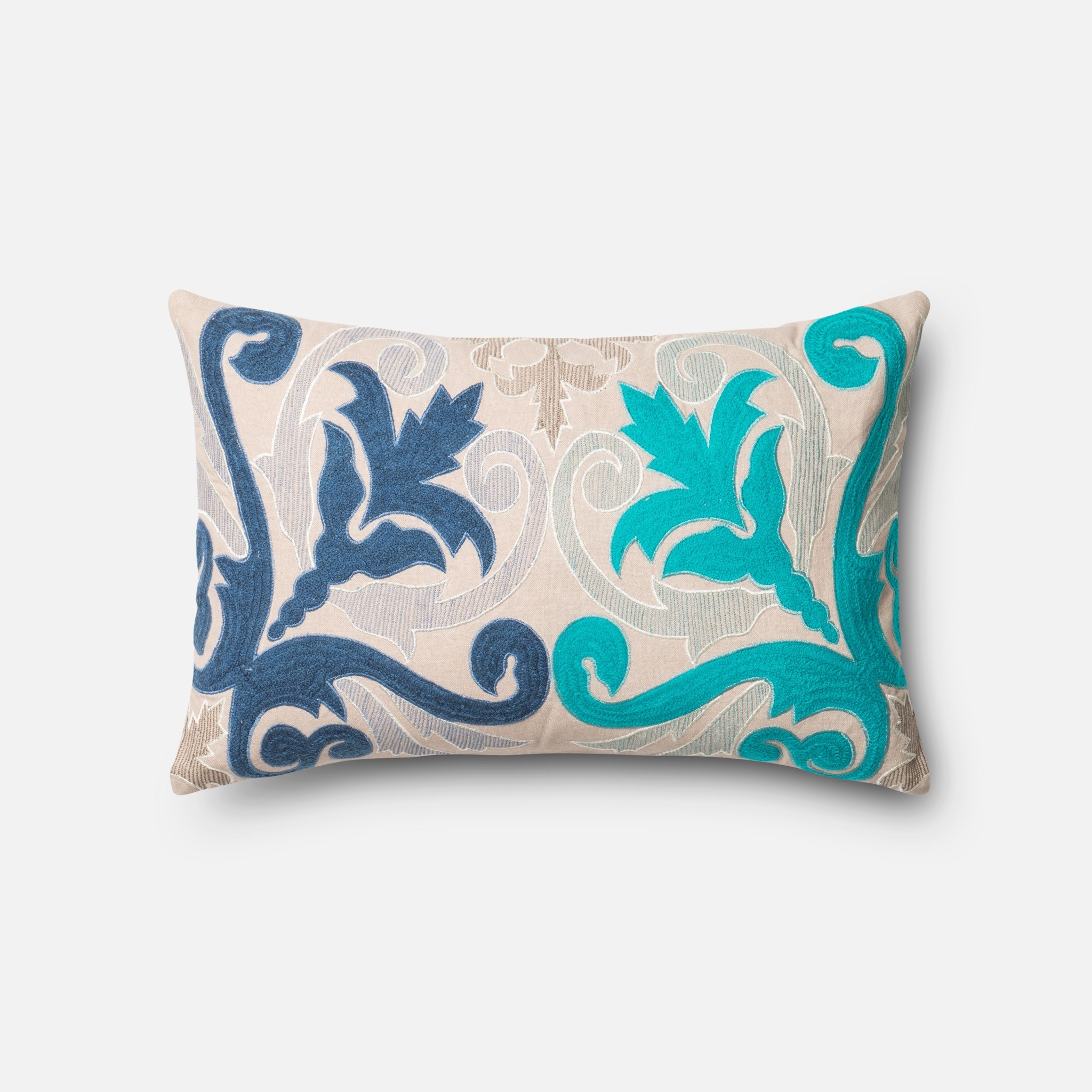 PILLOWS - BLUE / BEIGE - 13" X 21" Cover Only - Image 0