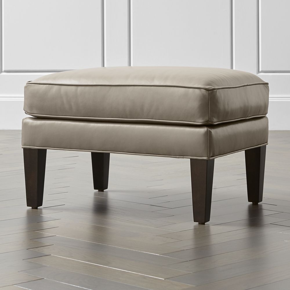 Luxe Leather Ottoman - Image 0
