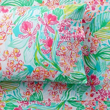 Lilly Pulitzer Orchid Sheet Set, Twin/Twin XL, Multi - Image 0