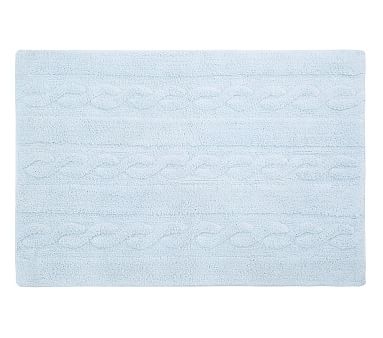Lorena Canals Braids Washable Rug Soft Blue Small 2' 6" x 4' - Image 0