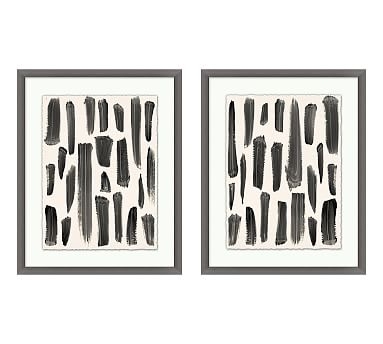 Brush Trails Framed Print, 19.75 x 24.75", Set of 2 - Image 0