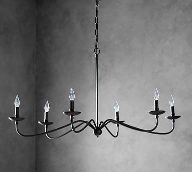 Lucca Iron Chandelier, Bronze, Large - Image 1