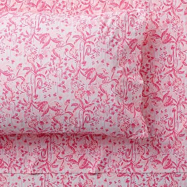 Lilly Pulitzer In The Swing Of Things Sheet Set, Twin/Twin XL, Hotty Pink - Image 0
