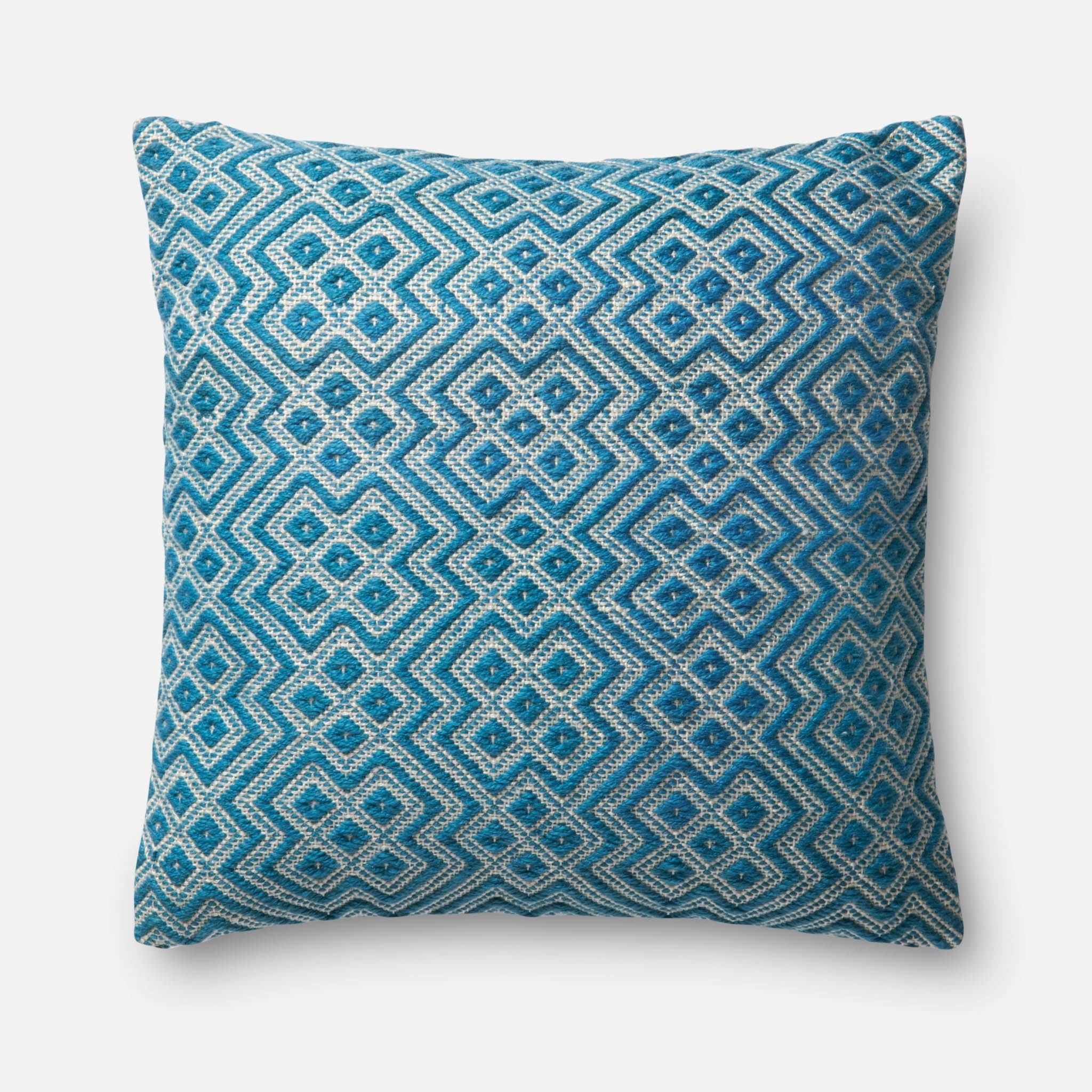 PILLOWS - TEAL / WHITE - 22" X 22" Cover Only - Image 0