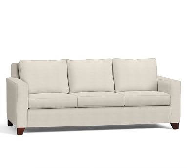Cameron Square Arm Upholstered Grand Sofa 96", Polyester Wrapped Cushions, Sunbrella(R) Performance Sahara Weave Ivory - Image 0