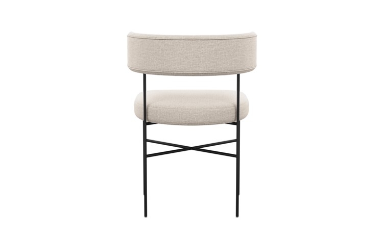 Audrey Dining Chair with Linen Fabric and Matte Black legs - Image 3