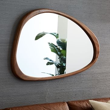 Mid Century Asymmetrical Wall Mirror, Acorn - Image 0